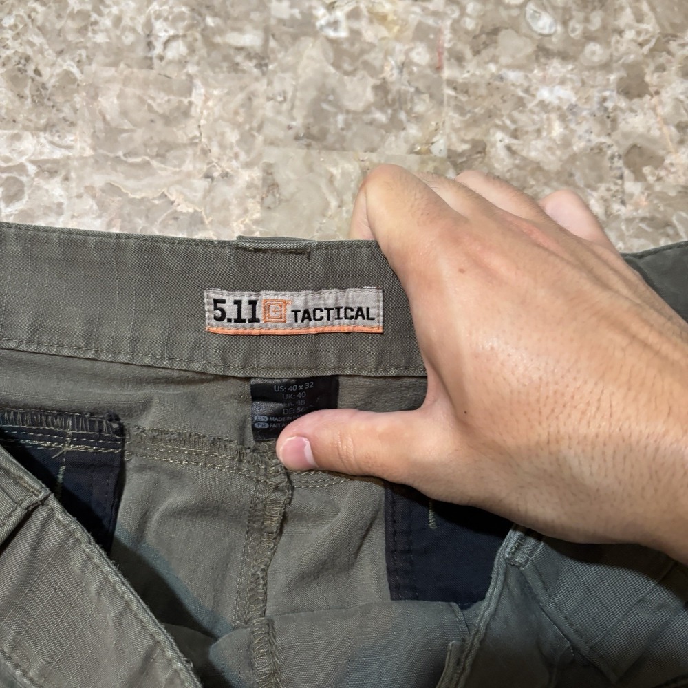 5.11 Tactical Stryke Pants Mens 40x32 Green Ripstop Cargo Work Stretch - Picture 7 of 13